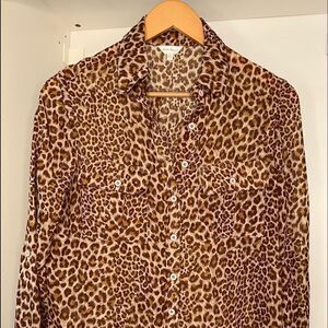 Stella Tweet Long or 3/4 Sleeves Button Down Two Pocket Blouse